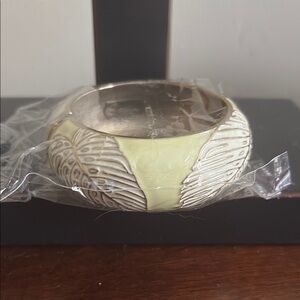 Elegant light cream, greenish and Silver bracelet will add style to any outfit
